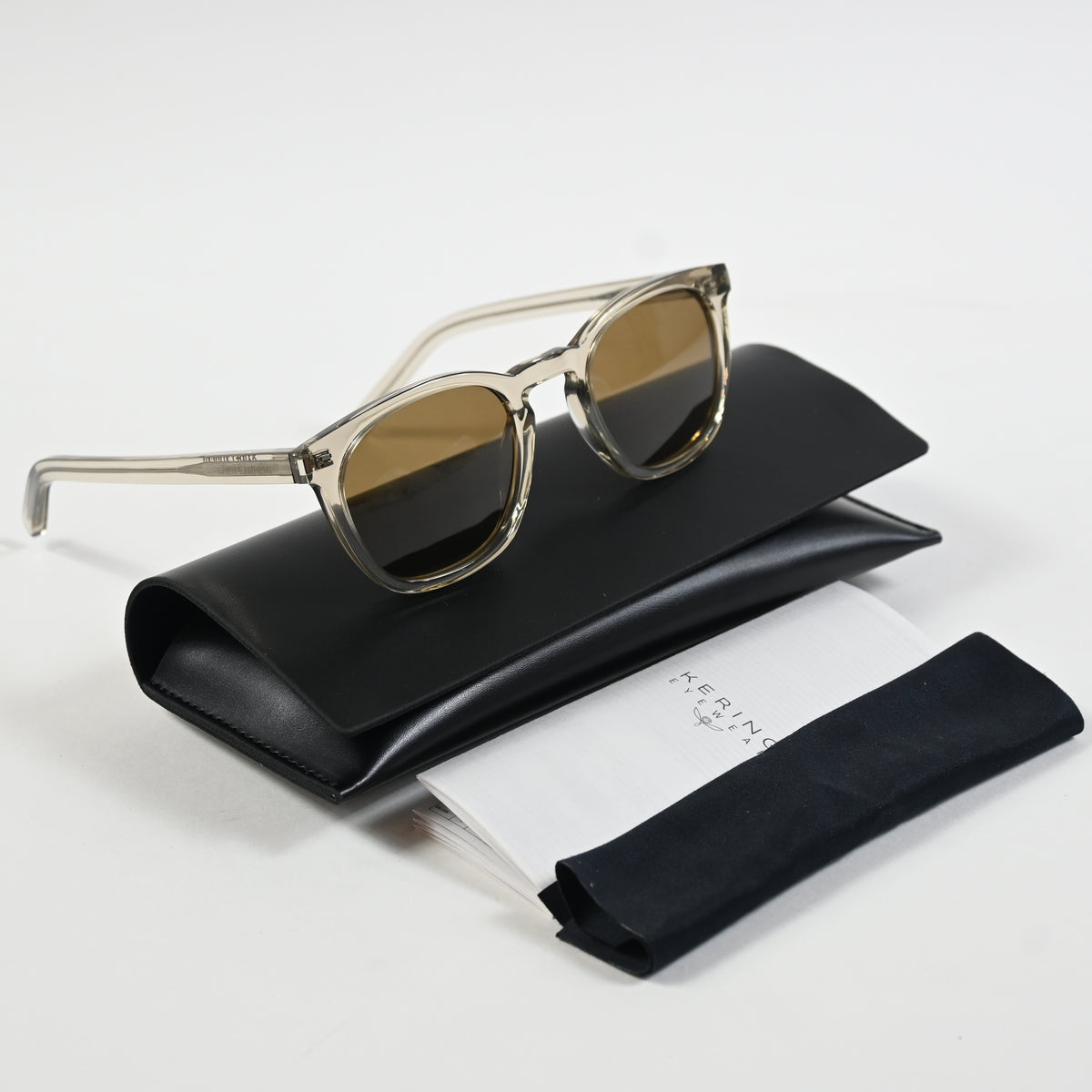 Yves Saint Laurent SL-28S 047 Unisex Authentic Sunglasses Beige/Bronze, 49 - New