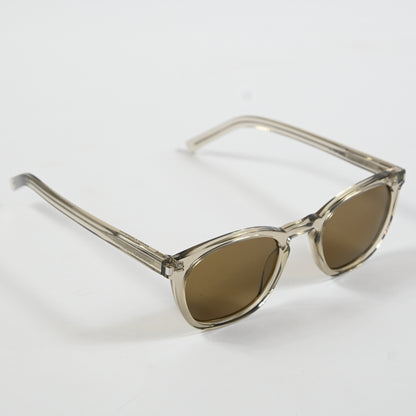 Yves Saint Laurent SL-28S 047 Unisex Authentic Sunglasses Beige/Bronze, 49 - New