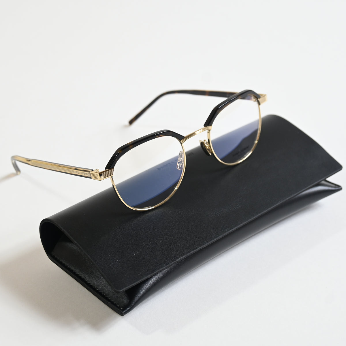 Yves Saint Laurent SL-124O 003 Unisex Authentic Eyeglasses Havana/Beige 50 - New