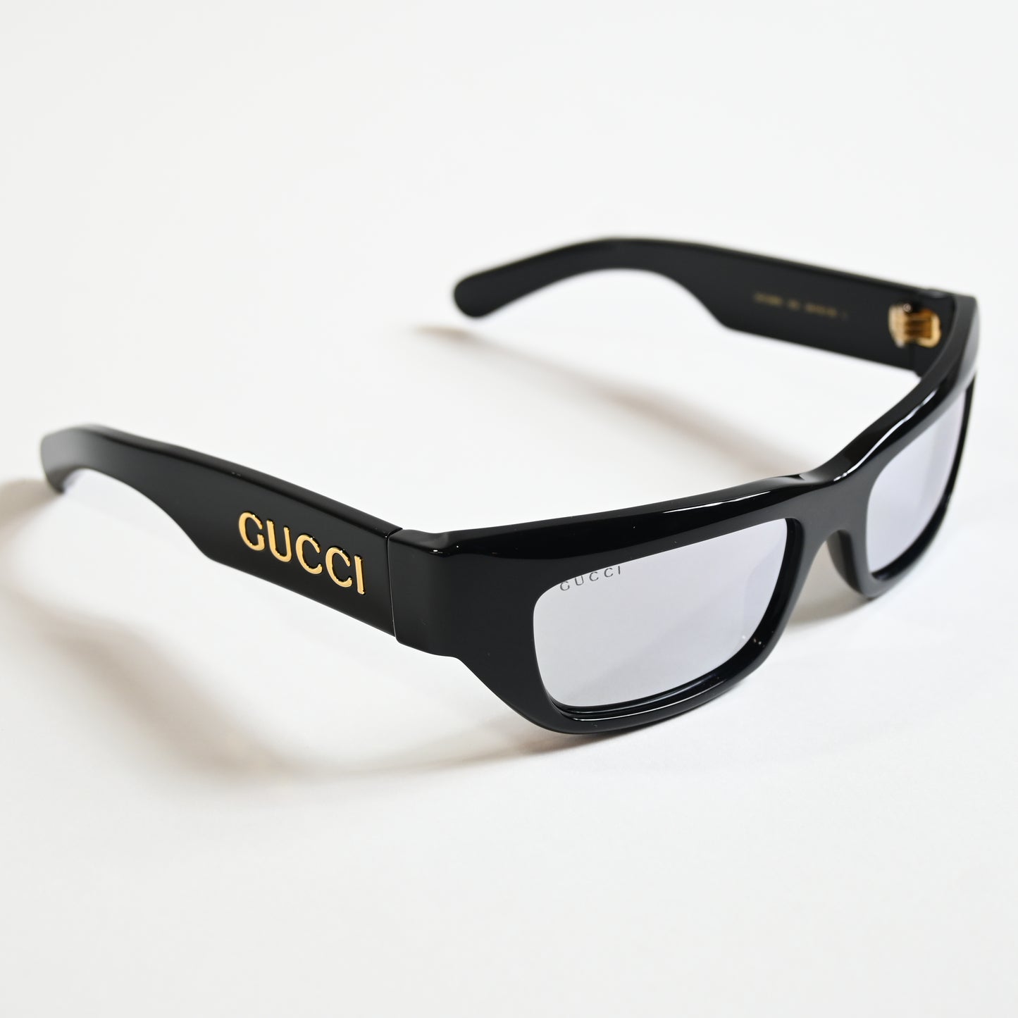 Gucci GG1296S 002 Mens Authentic Sunglasses Black/Silver, 55mm - New
