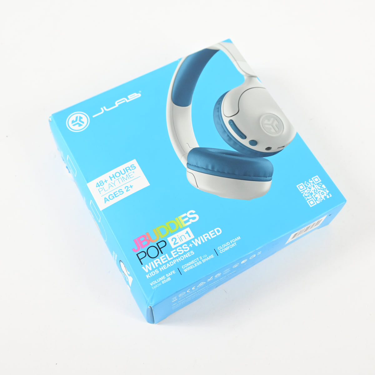 JLab JBuddies Pop Bluetooth Wireless Kids' Headphones - Teal - Grade A