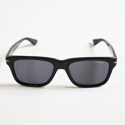 Montblanc MB0263S 001 Mens Authentic Sunglasses Black/Gold, 54mm - New