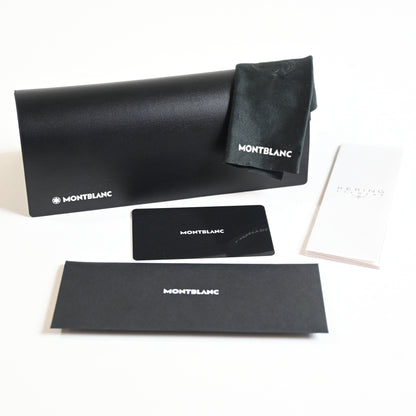Montblanc MB0263S 001 Mens Authentic Sunglasses Black/Gold, 54mm - New