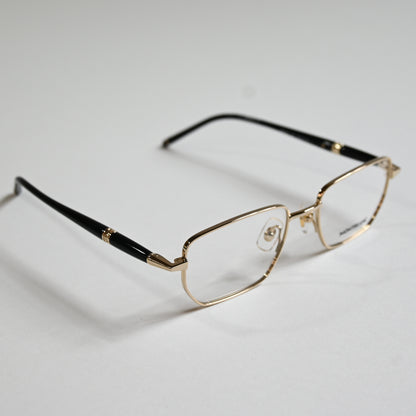 Montblanc MB0347O 001 Mens Authentic Eyeglasses Gold/Black, 52mm - New