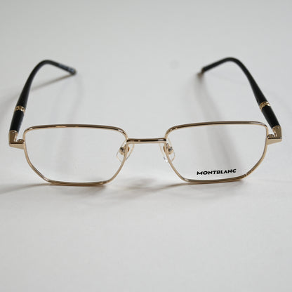 Montblanc MB0347O 001 Mens Authentic Eyeglasses Gold/Black, 52mm - New