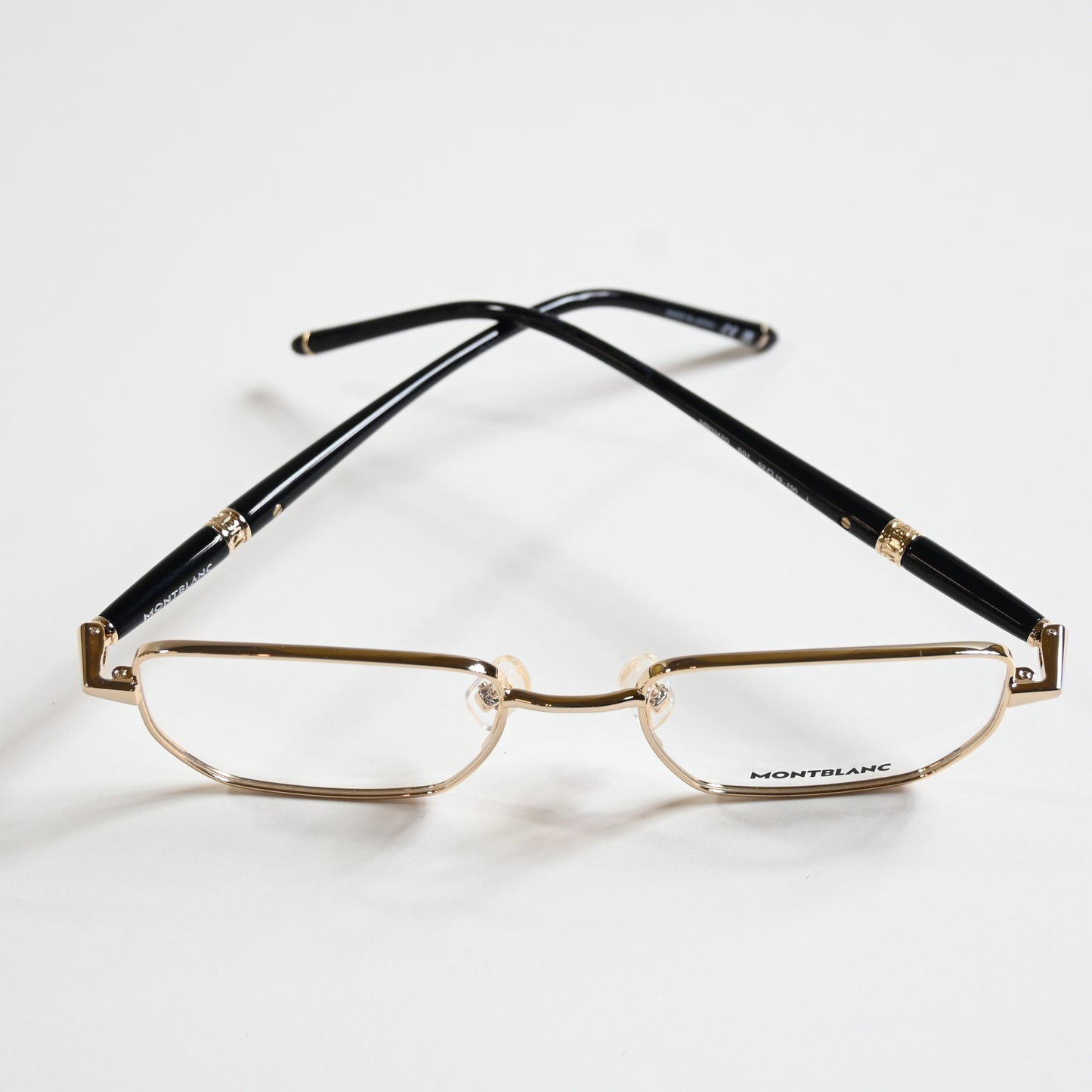 Montblanc MB0347O 001 Mens Authentic Eyeglasses Gold/Black, 52mm - New