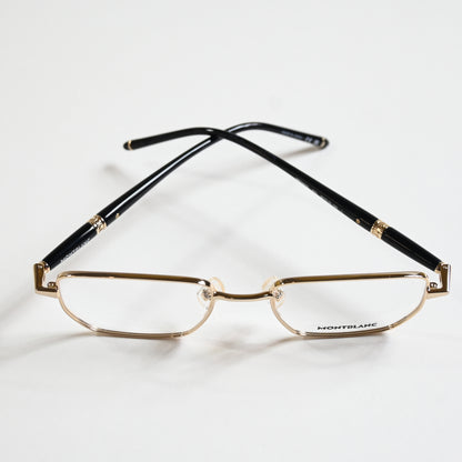 Montblanc MB0347O 001 Mens Authentic Eyeglasses Gold/Black, 52mm - New