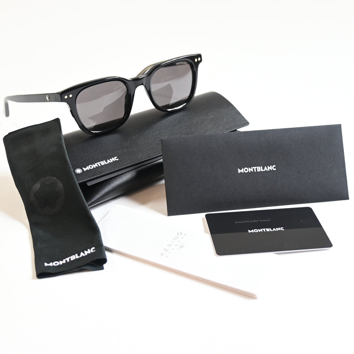 Montblanc MB0320S 001 Mens Authentic Sunglasses Black, 49mm - New