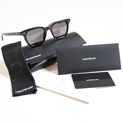 Montblanc MB0320S 001 Mens Authentic Sunglasses Black, 49mm - New