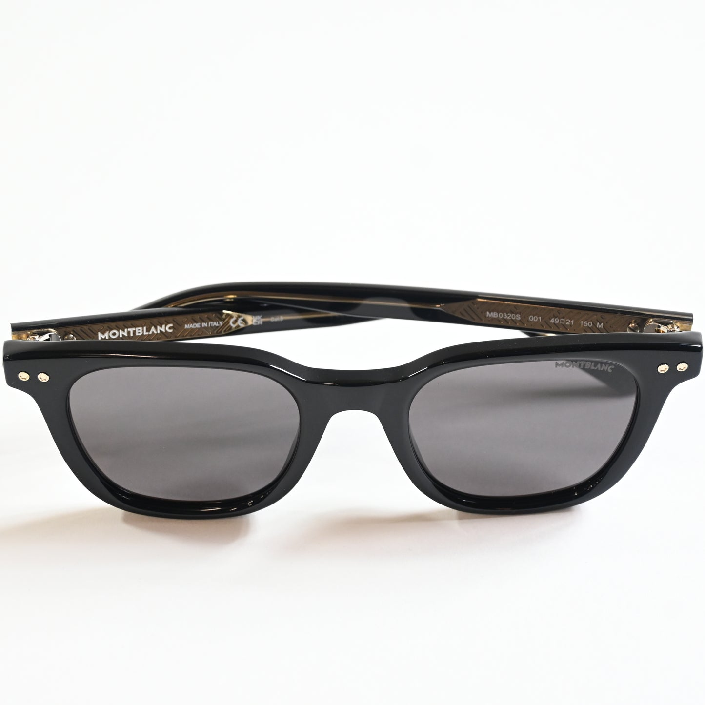 Montblanc MB0320S 001 Mens Authentic Sunglasses Black, 49mm - New
