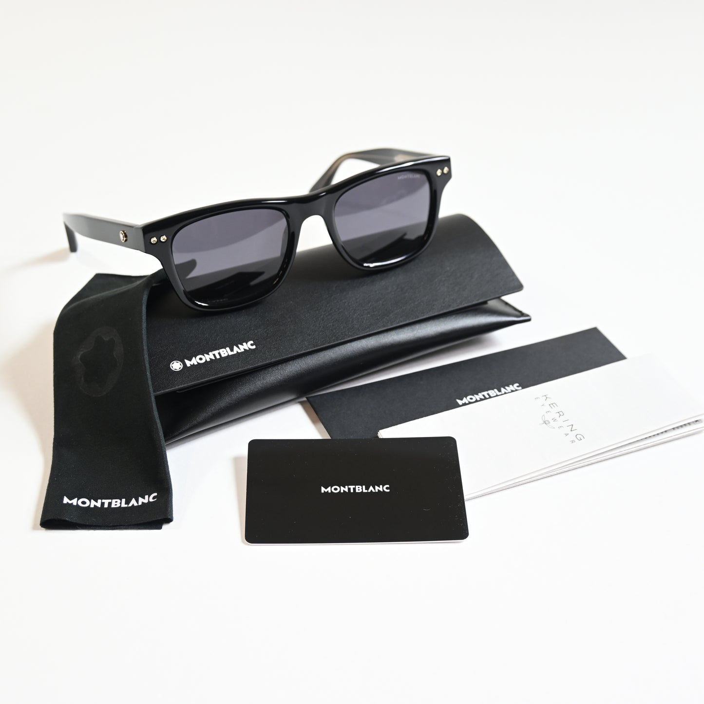 Montblanc MB0254S 001 Mens Authentic Sunglasses Black, 53mm - New