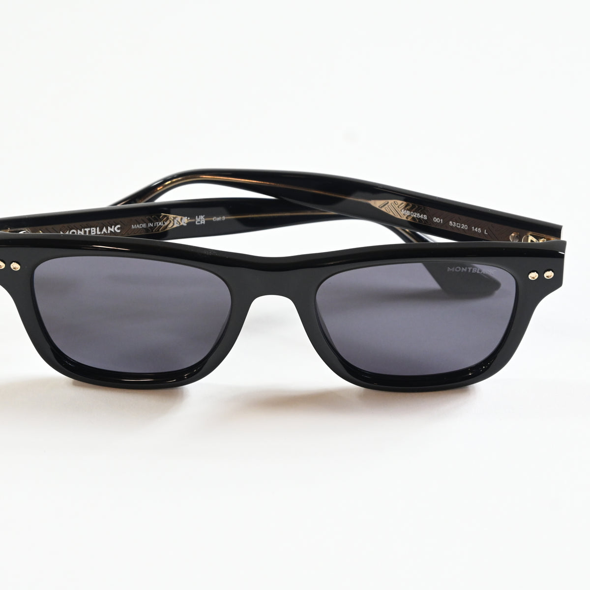 Montblanc MB0254S 001 Mens Authentic Sunglasses Black, 53mm - New