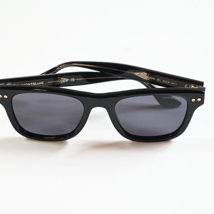 Montblanc MB0254S 001 Mens Authentic Sunglasses Black, 53mm - New