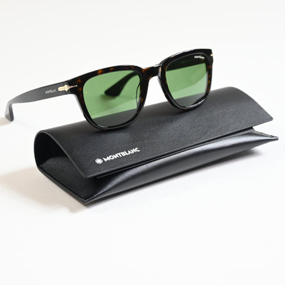 Montblanc MB0302S 002 Mens Authentic Sunglasses Tortoise/Green, 51mm - New