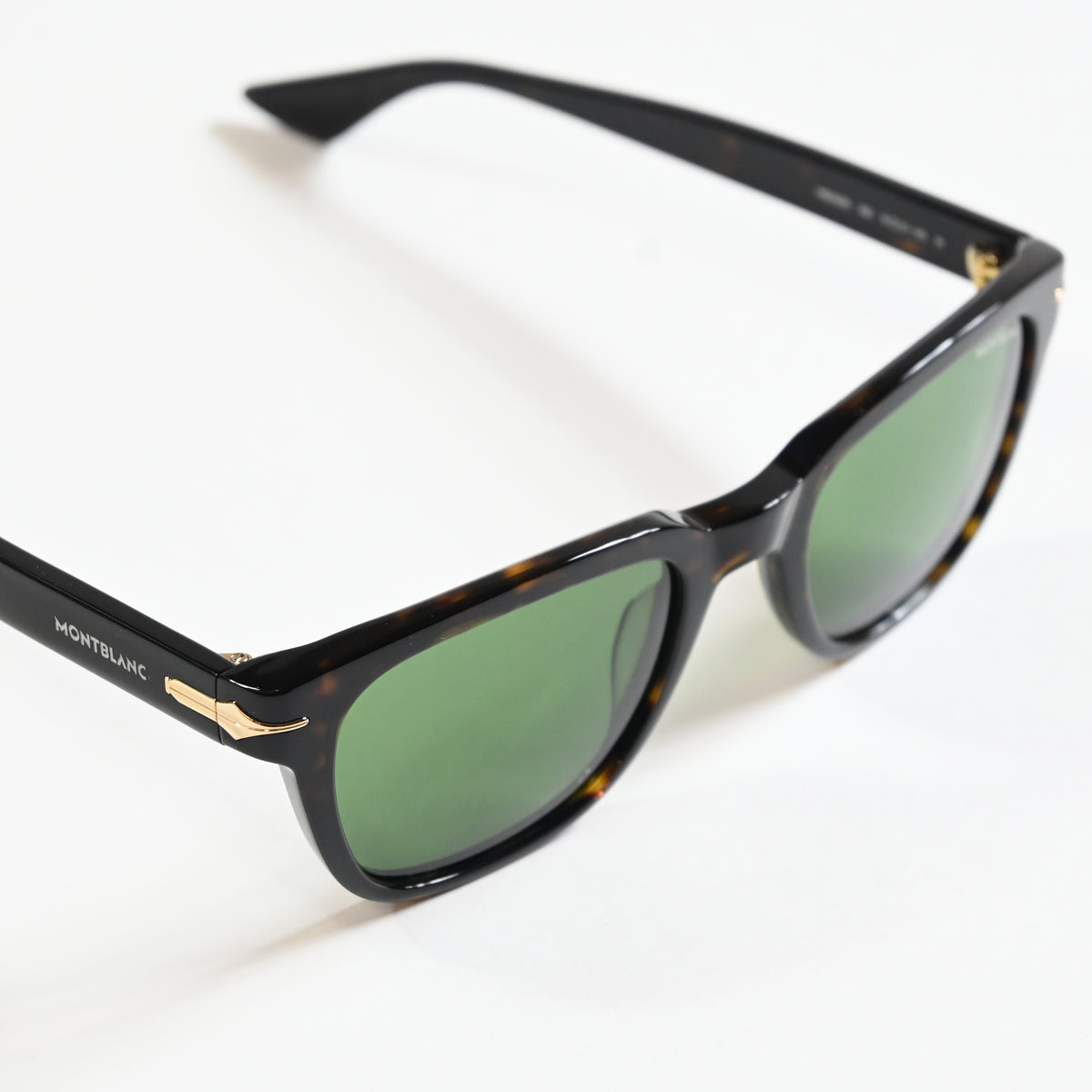Montblanc MB0302S 002 Mens Authentic Sunglasses Tortoise/Green, 51mm - New