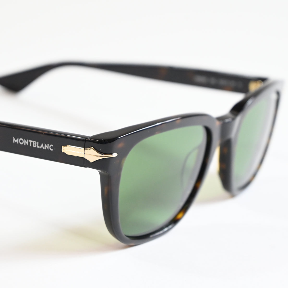 Montblanc MB0302S 002 Mens Authentic Sunglasses Tortoise/Green, 51mm - New