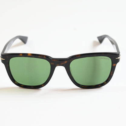 Montblanc MB0302S 002 Mens Authentic Sunglasses Tortoise/Green, 51mm - New