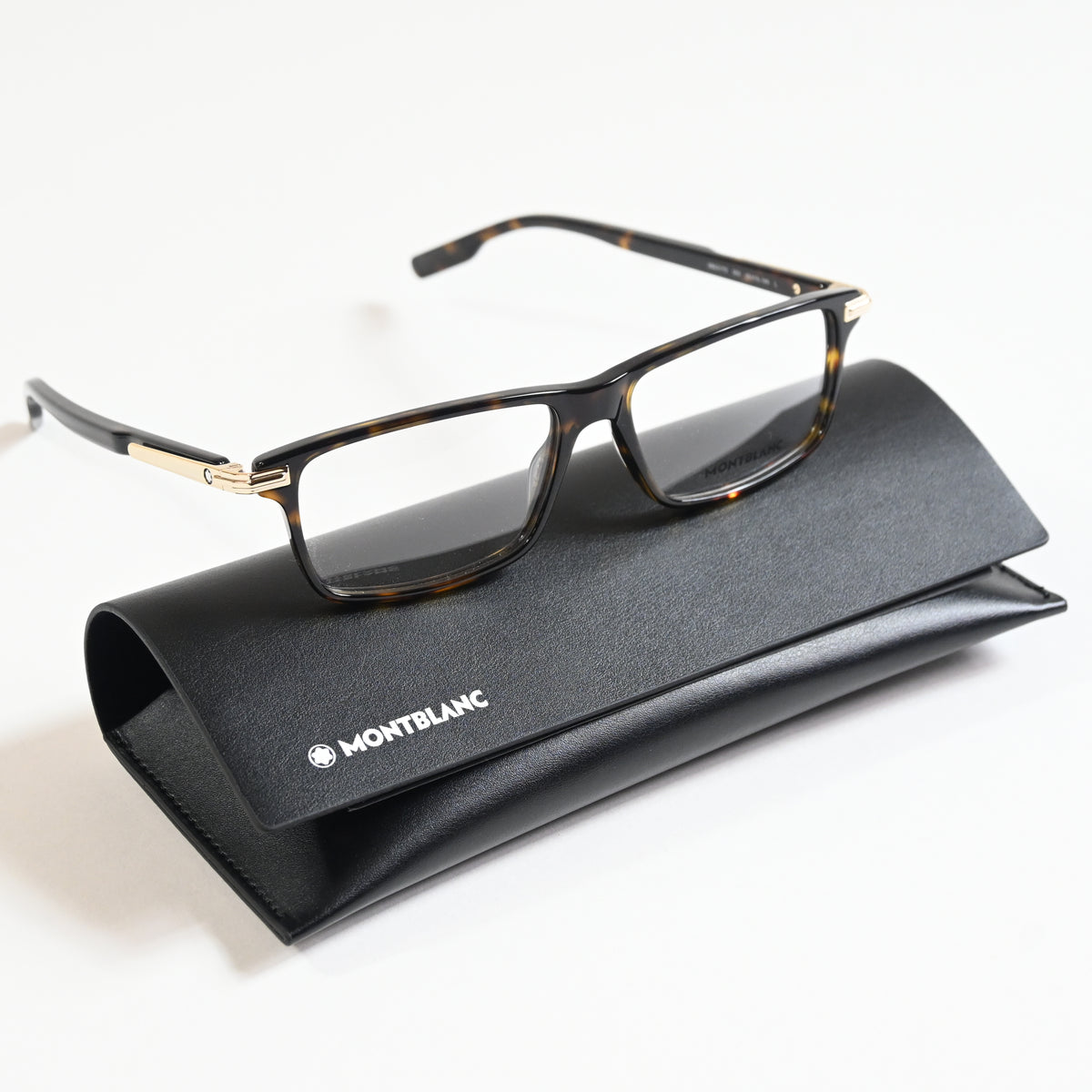 Montblanc MB0217O 002 Mens Authentic Eyeglasses Havana, 55mm - New