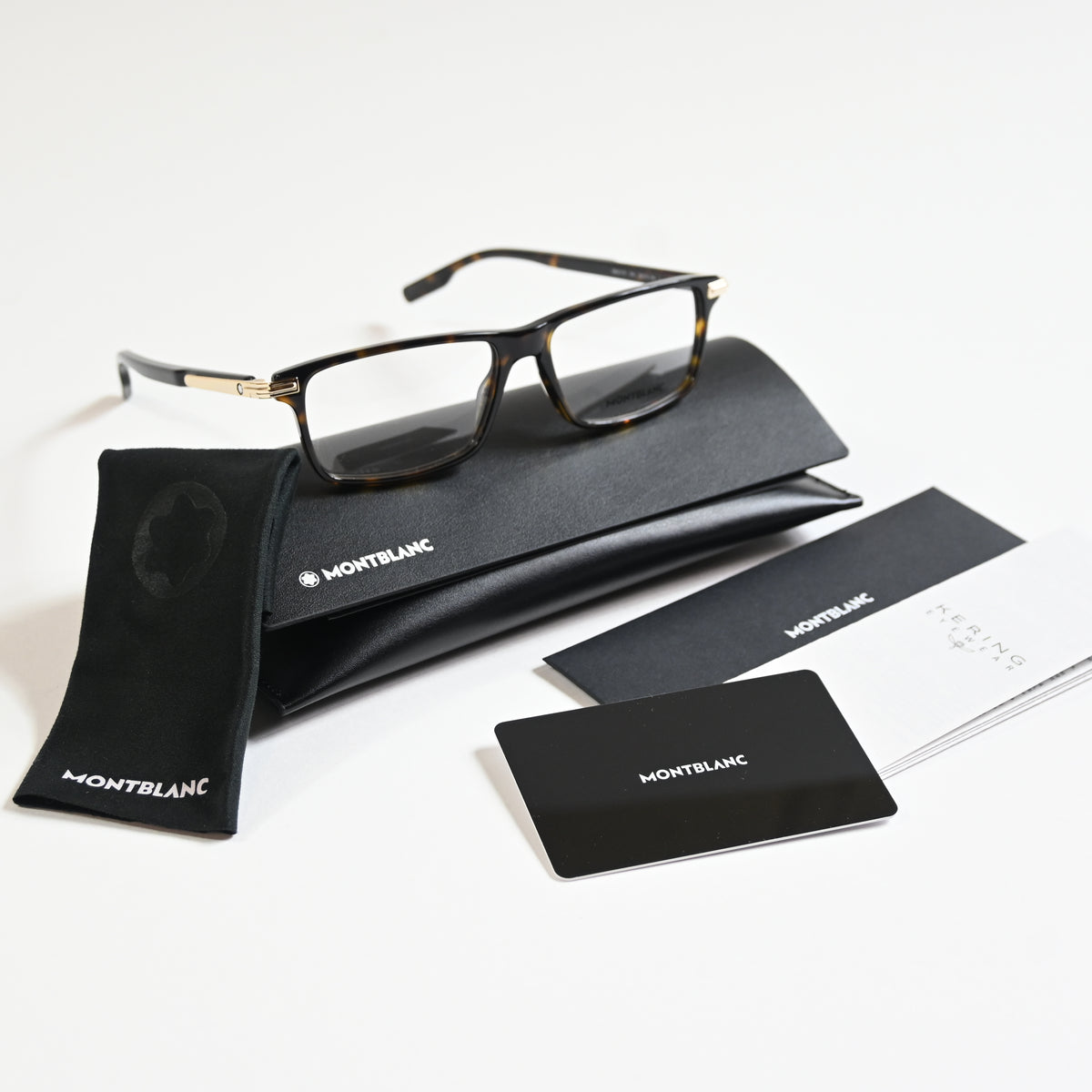 Montblanc MB0217O 002 Mens Authentic Eyeglasses Havana, 55mm - New
