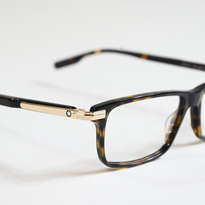 Montblanc MB0217O 002 Mens Authentic Eyeglasses Havana, 55mm - New