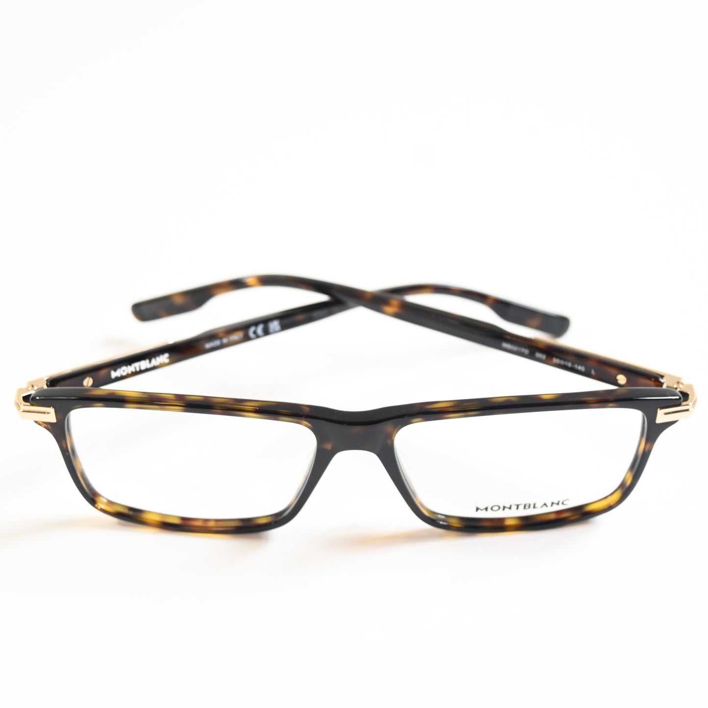 Montblanc MB0217O 002 Mens Authentic Eyeglasses Havana, 55mm - New