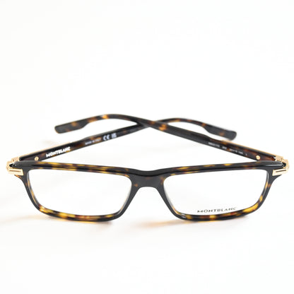 Montblanc MB0217O 002 Mens Authentic Eyeglasses Havana, 55mm - New