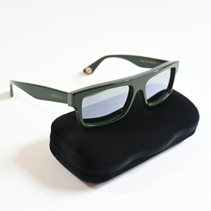 Gucci GG1616S 003 Mens Authentic Sunglasses Black/Green, 57mm - New