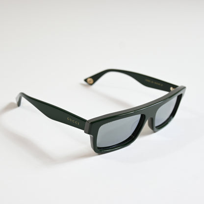 Gucci GG1616S 003 Mens Authentic Sunglasses Black/Green, 57mm - New
