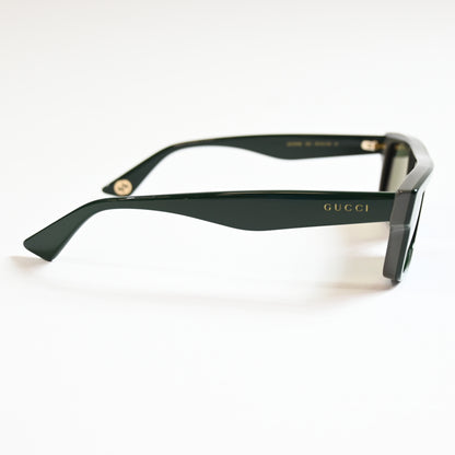Gucci GG1616S 003 Mens Authentic Sunglasses Black/Green, 57mm - New