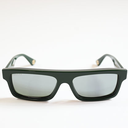 Gucci GG1616S 003 Mens Authentic Sunglasses Black/Green, 57mm - New