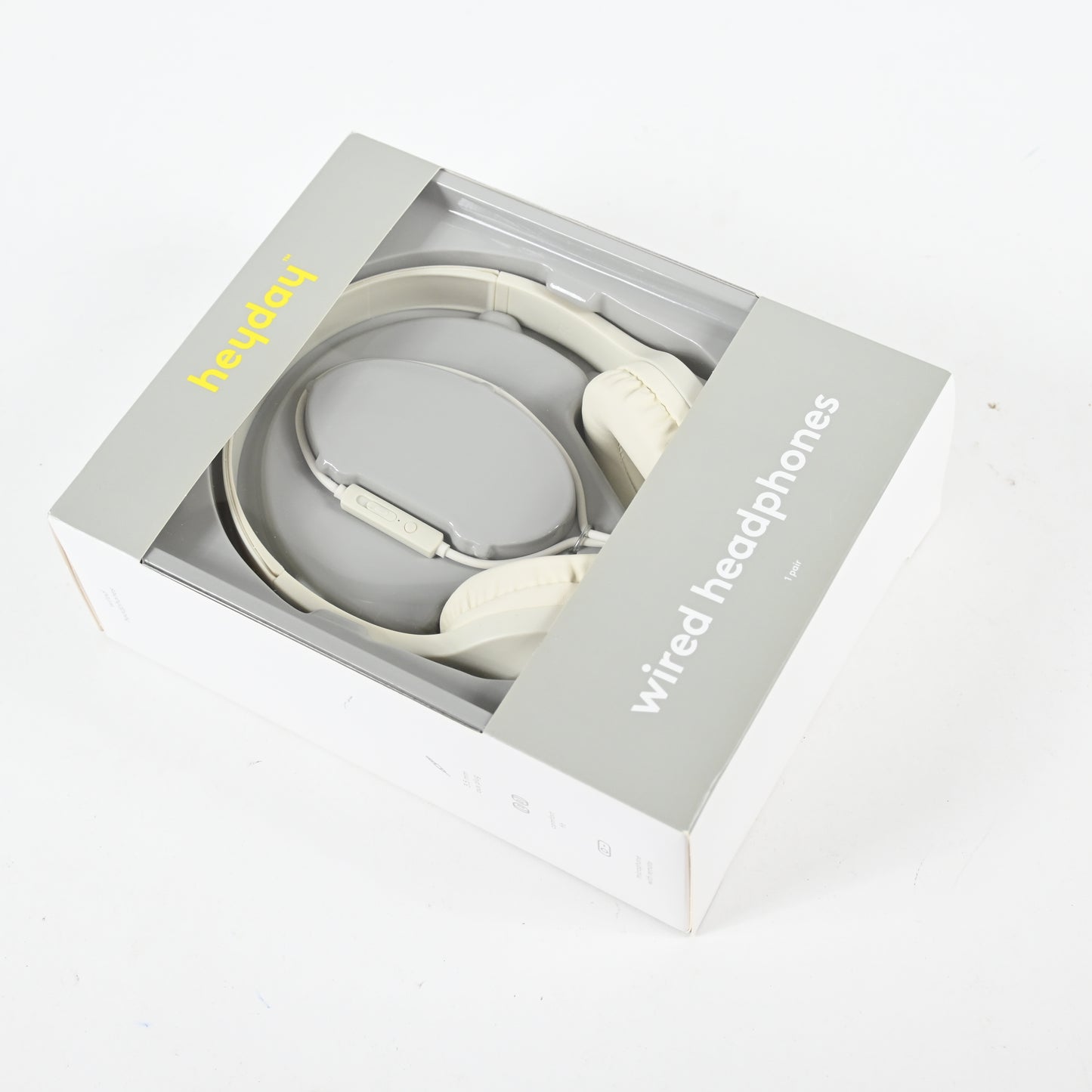 Heyday Wired Headphones - Ivory Audio Headset - New