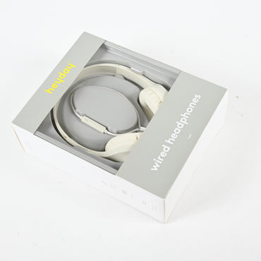 Heyday Wired Headphones - Ivory Audio Headset - New