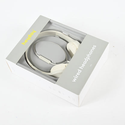 Heyday Wired Headphones - Ivory Audio Headset - New
