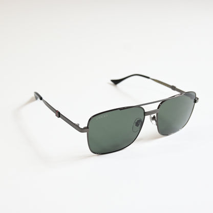 Gucci GG1441S 001 Mens Authentic Sunglasses Ruthenium Gray, 58mm - New