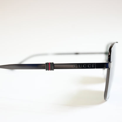 Gucci GG1441S 001 Mens Authentic Sunglasses Ruthenium Gray, 58mm - New