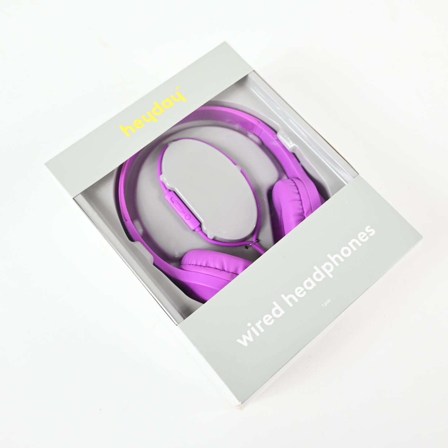 Heyday Wired Headphones - Neon Violet Audio Headset - New