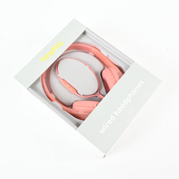 Heyday Wired Headphones - Peach Audio Headset - Open Box