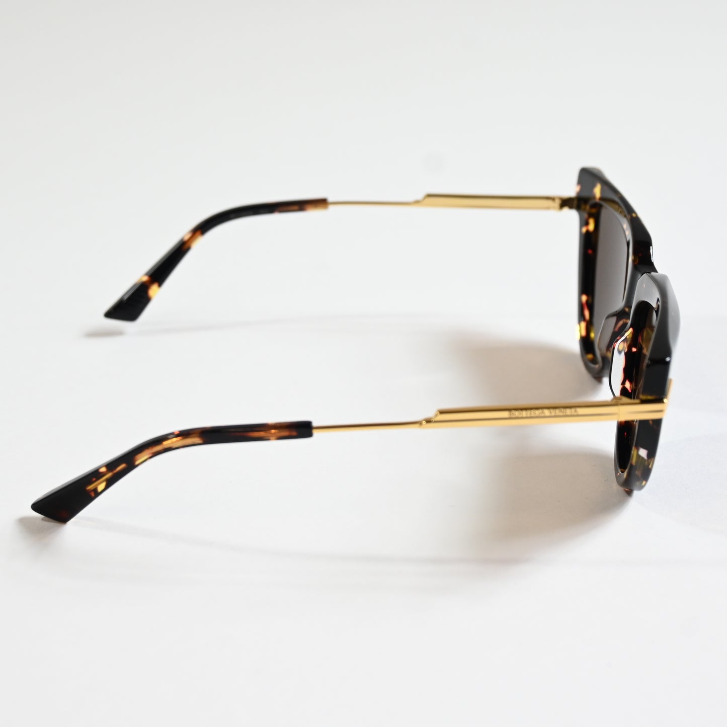 Bottega BV1265S 002 Womens Authentic Sunglasses Tortoise Black/Gold, 54mm - New
