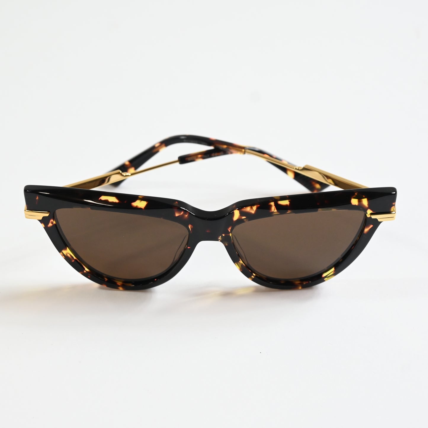 Bottega BV1265S 002 Womens Authentic Sunglasses Tortoise Black/Gold, 54mm - New