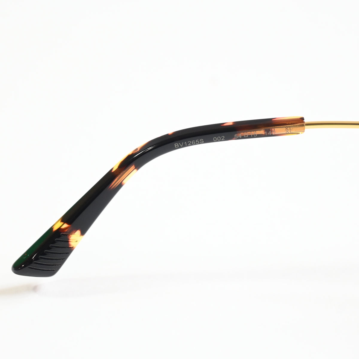 Bottega BV1265S 002 Womens Authentic Sunglasses Tortoise Black/Gold, 54mm - New