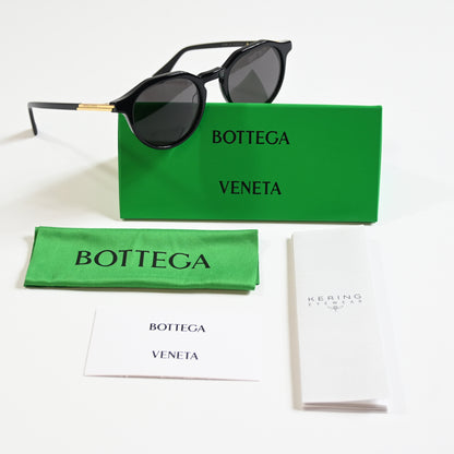 Bottega BV1260S 001 Mens Authentic Sunglasses Black/Gold, 49mm - New
