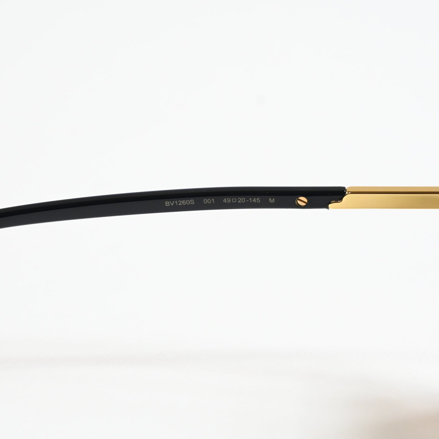 Bottega BV1260S 001 Mens Authentic Sunglasses Black/Gold, 49mm - New