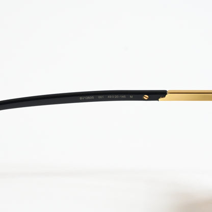 Bottega BV1260S 001 Mens Authentic Sunglasses Black/Gold, 49mm - New