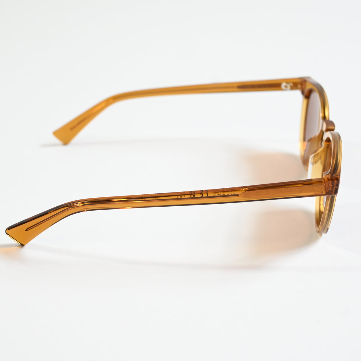 Bottega BV1253S 004 Mens Authentic Sunglasses Clear Yellow, 50mm - New