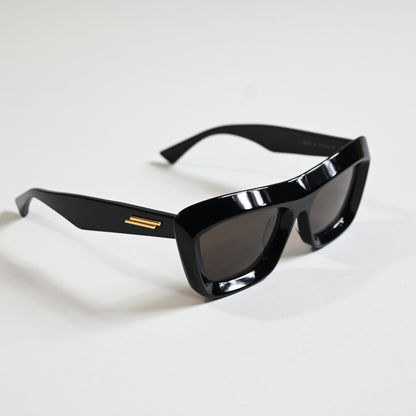 Bottega BV1283S 001 Womens Authentic Sunglasses Black/Gold, 53mm - New