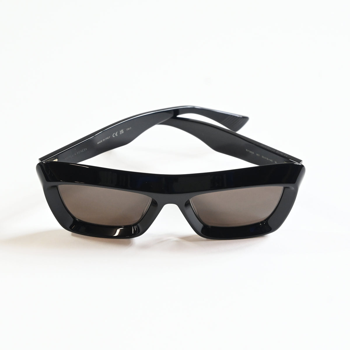 Bottega BV1283S 001 Womens Authentic Sunglasses Black/Gold, 53mm - New