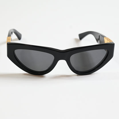 Bottega BV1176S 001 Womens Authentic Sunglasses Black/Gold, 55mm - New