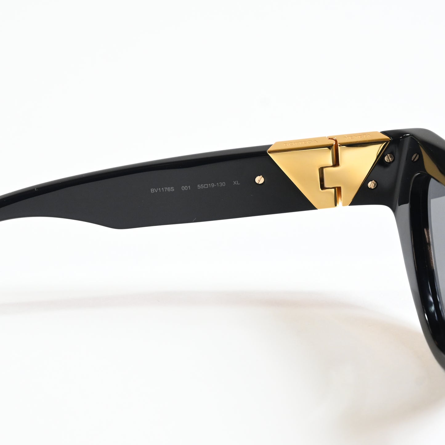 Bottega BV1176S 001 Womens Authentic Sunglasses Black/Gold, 55mm - New