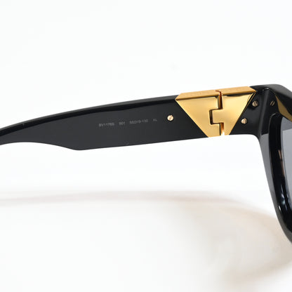 Bottega BV1176S 001 Womens Authentic Sunglasses Black/Gold, 55mm - New