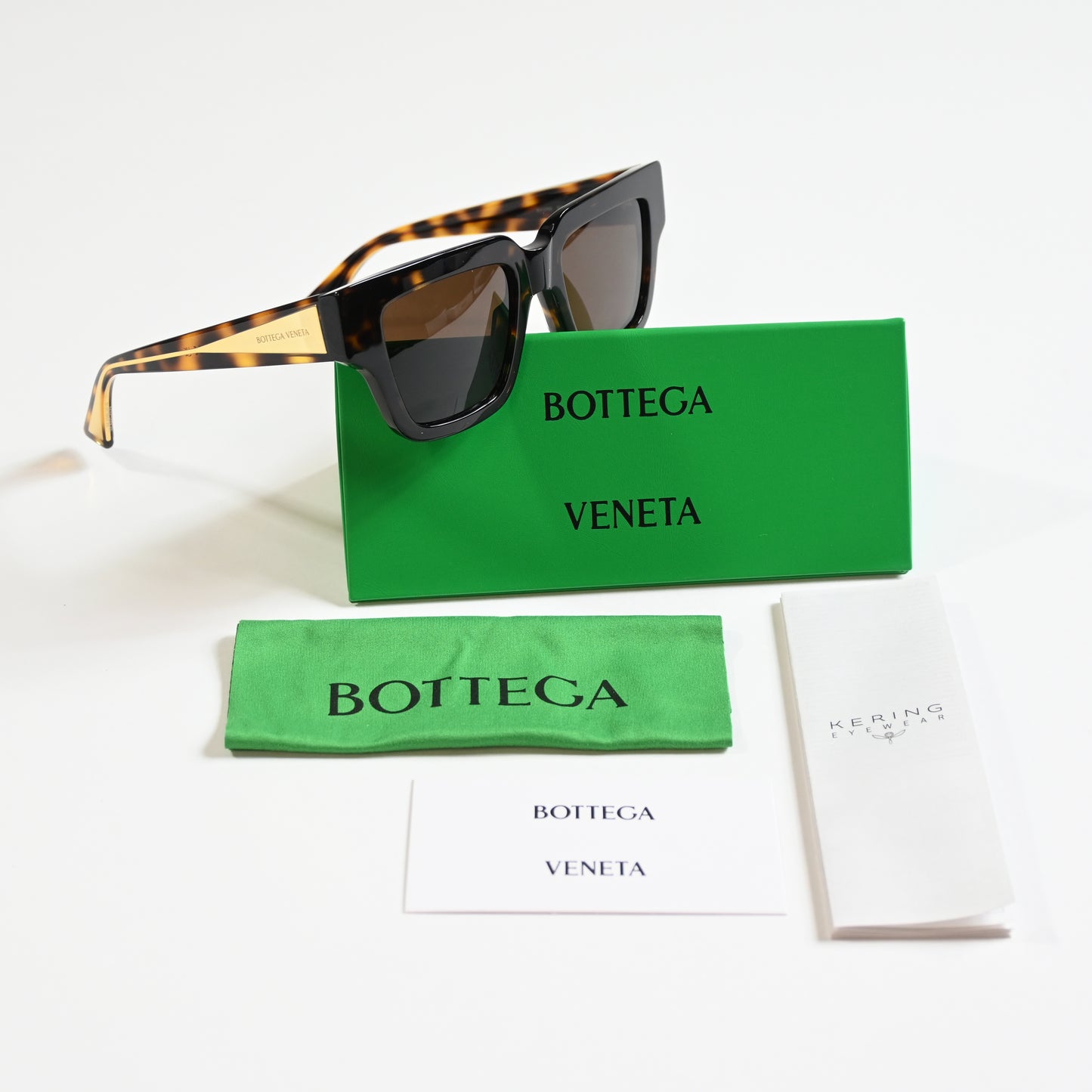 Bottega BV1276S 002 Womens Authentic Sunglasses Havana/Gold, 52mm - New